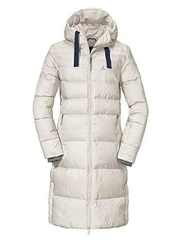 Schöffel Damen Down Coat Kenosha L, wind- und wasserabweisender Daunenmantel mit RDS-zertifizierten Federn, leichte Winter Wanderjacke mit Wärmekragen und Kapuze im Sale
